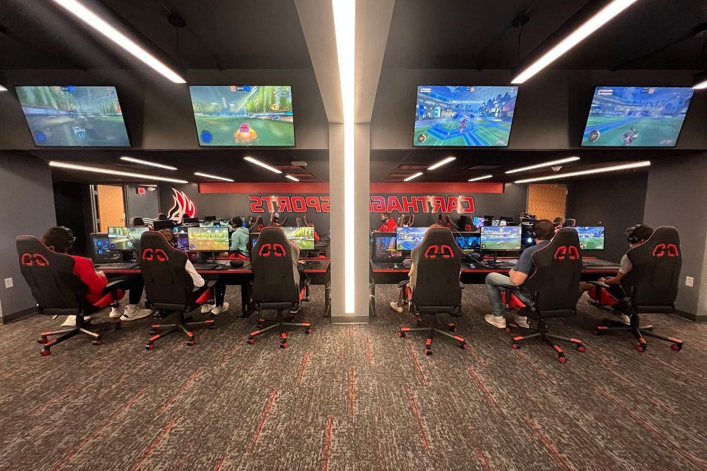 The College converted the former WOH's Place to an Esports Arena on the lower level of the Todd Wehr Center.